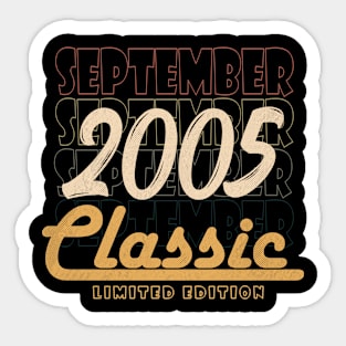 september 2005 birthday Sticker